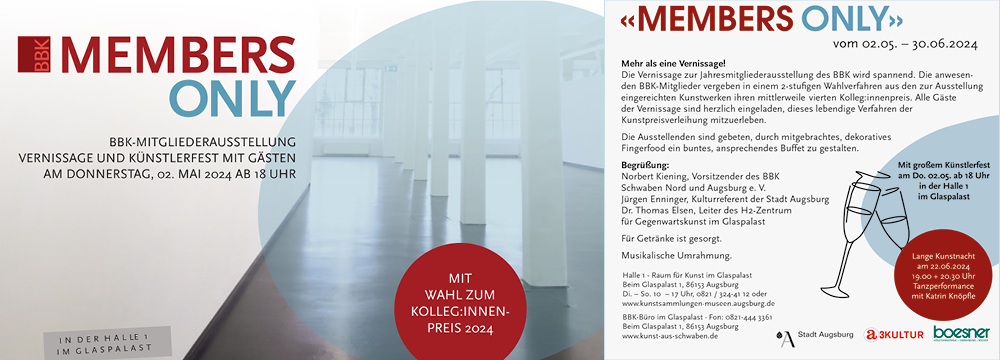 Banner Vorankündigung der Ausstellung Metamorphosen Kunstverein Landsberg e. V. im Oktober 2022 in der Orangerie in München