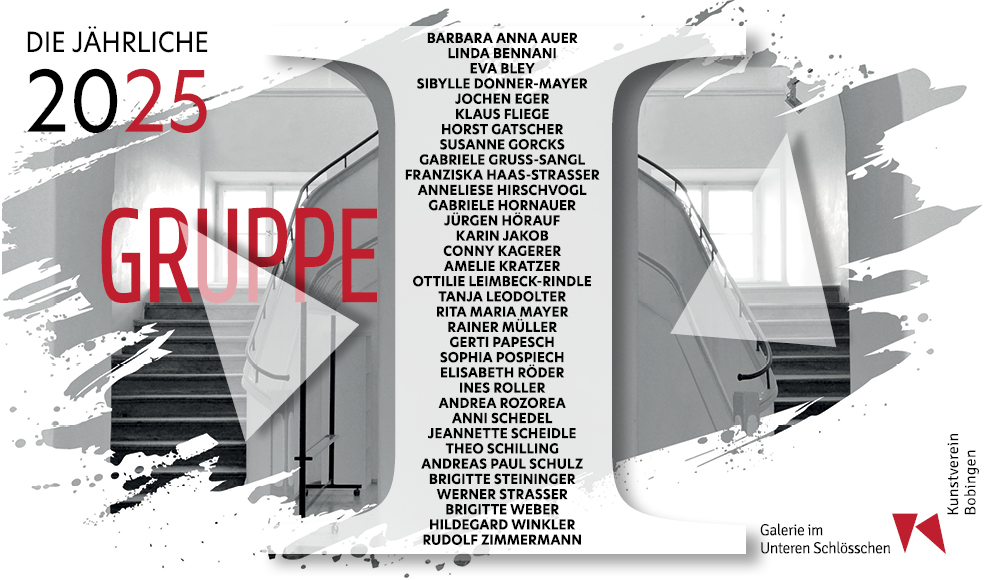 Banner Vorankündigung der Ausstellung Metamorphosen Kunstverein Landsberg e. V. im Oktober 2022 in der Orangerie in München