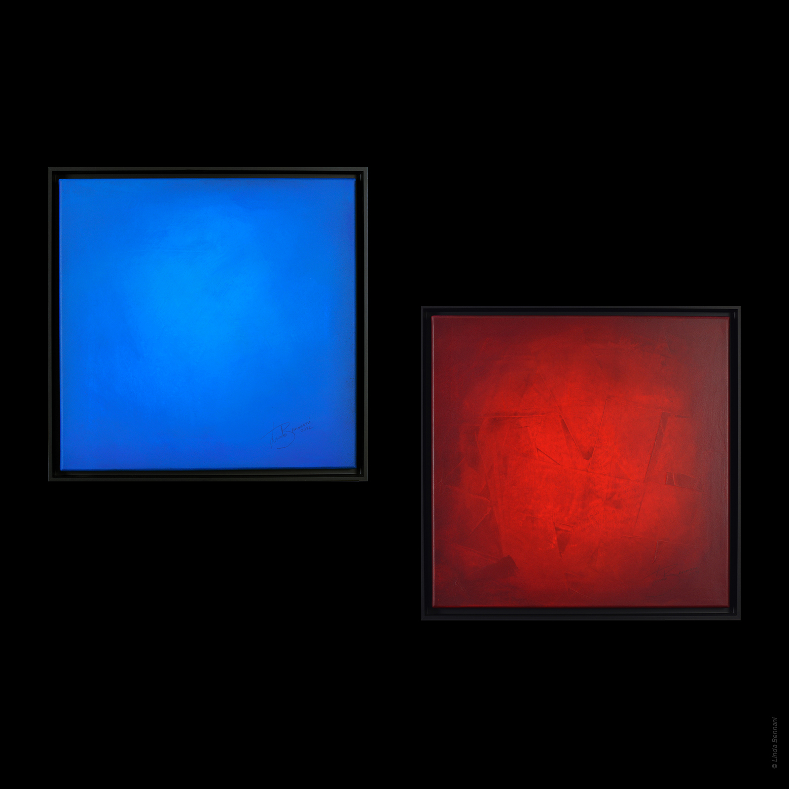 Linda Bennani – Polarität Blau und Rot – 2022 Polarität blau und rot